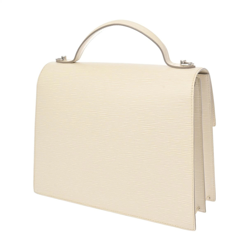 Louis Vuitton White Sevigne Handbag Leather Ivory Epi White